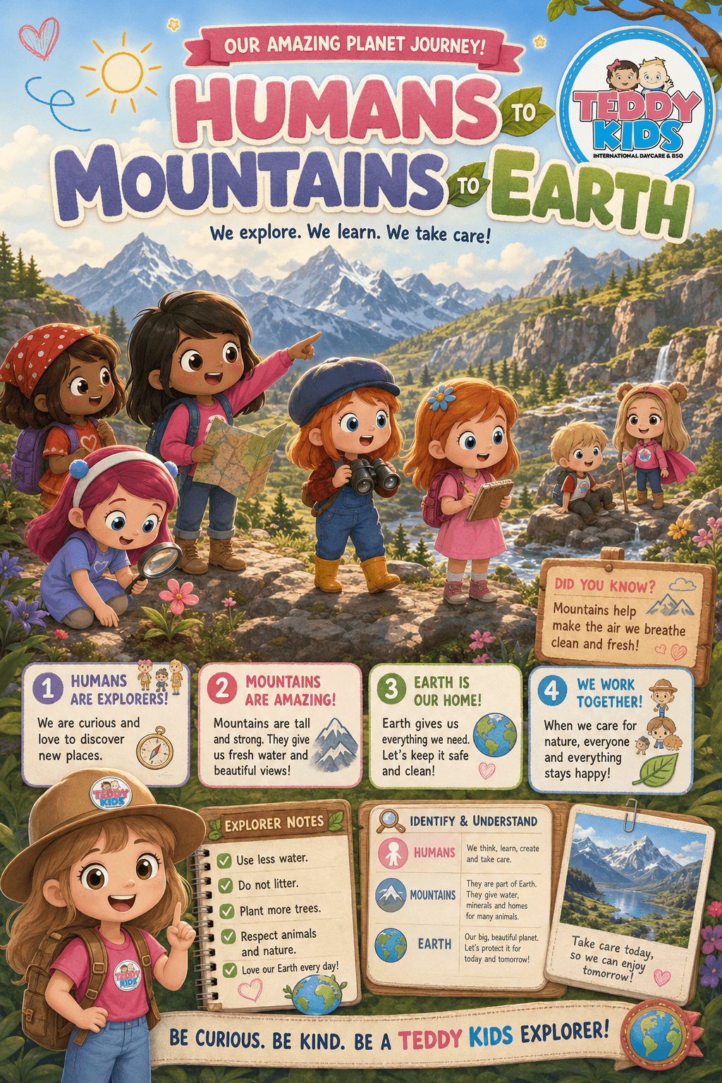 Humans To Mountains To Earth