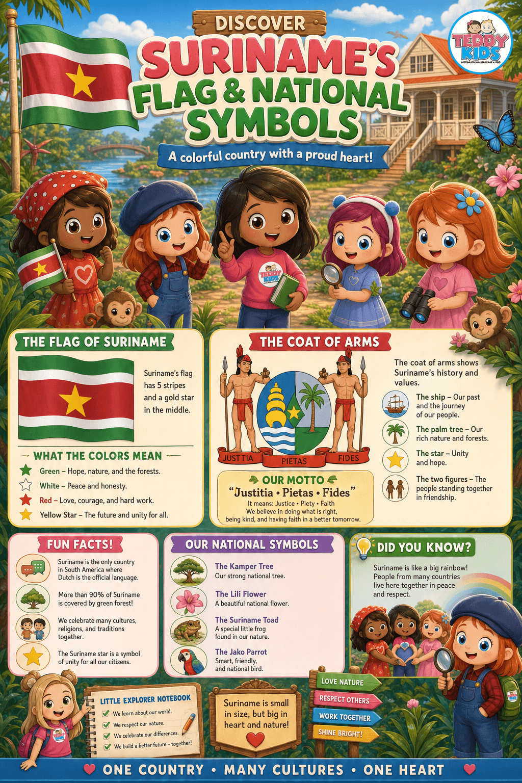 Suriname's Flag And National Symbols