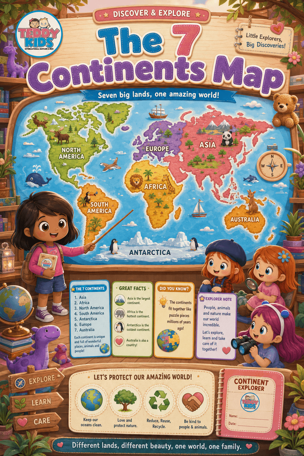 The 7 Continents Map
